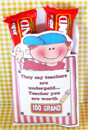 Parties And Patterns Candy Sayings Teacher s 100 Grand 