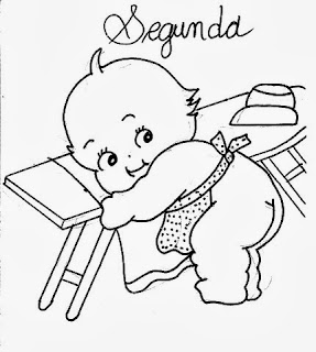 desenho semaninha do bebe para pintar segunda feira