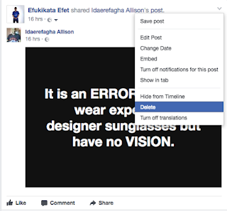 How to delete Facebook post