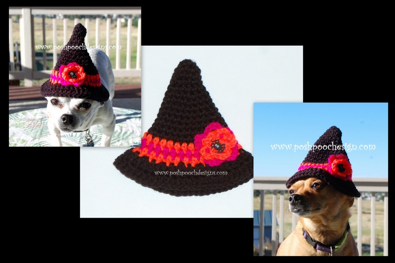 Posh Pooch Designs Dog Clothes Little Witch Hat Crochet Pattern