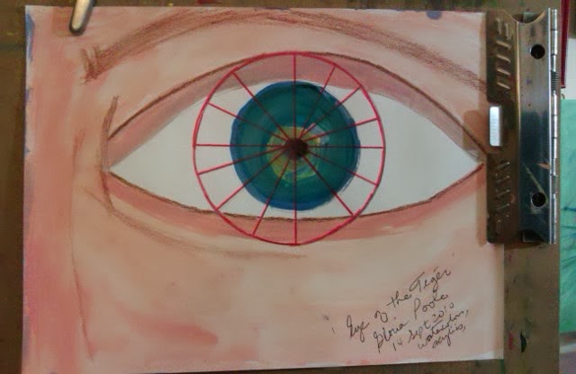 Sketch created by Gloria Poole & named "eye of the tiger"; Sketch created by Gloria Poole & named "eye of the tiger";