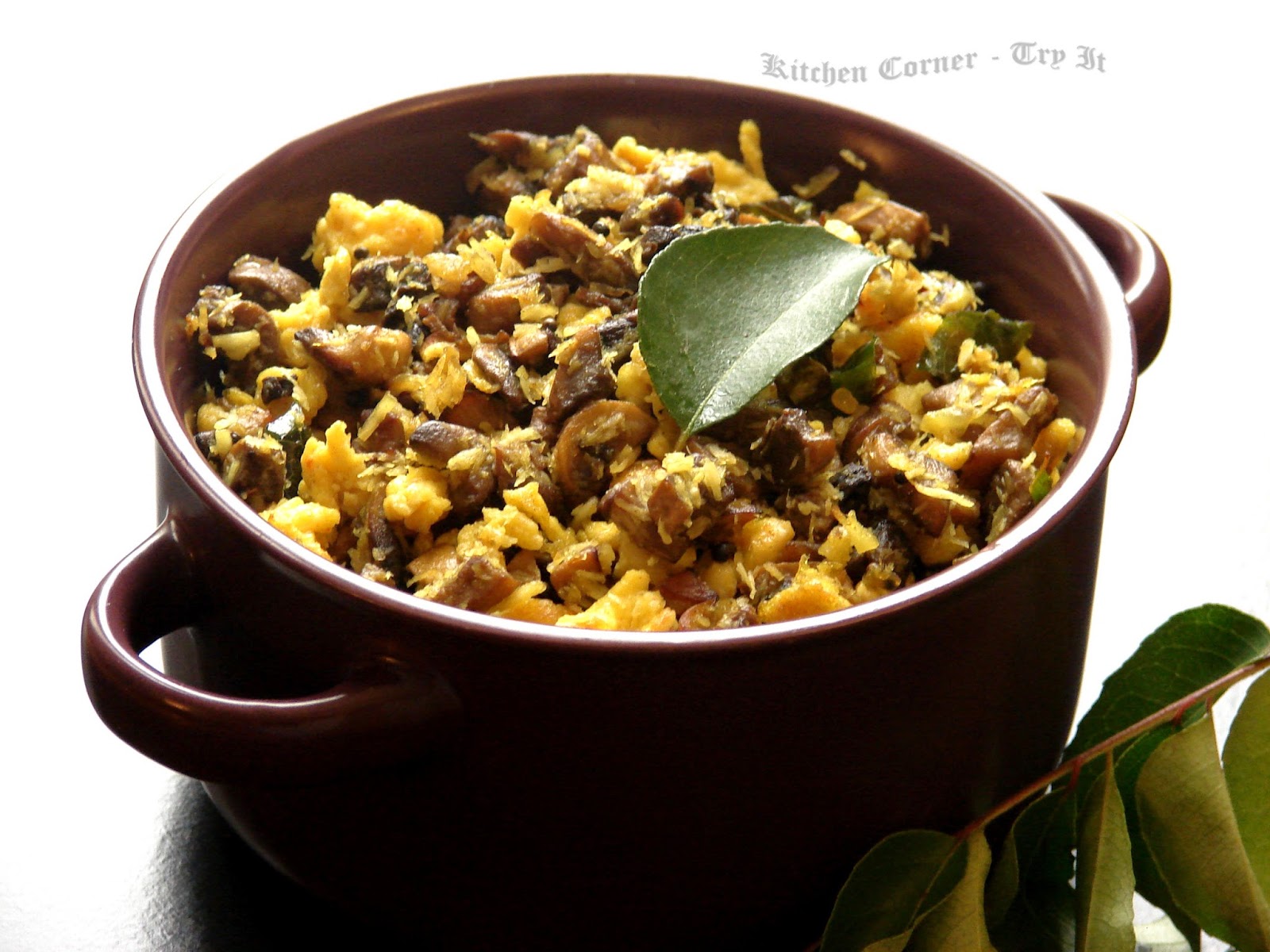 Mushroom Egg Thoran Kerala Style Egg and Mushroom with Coconut