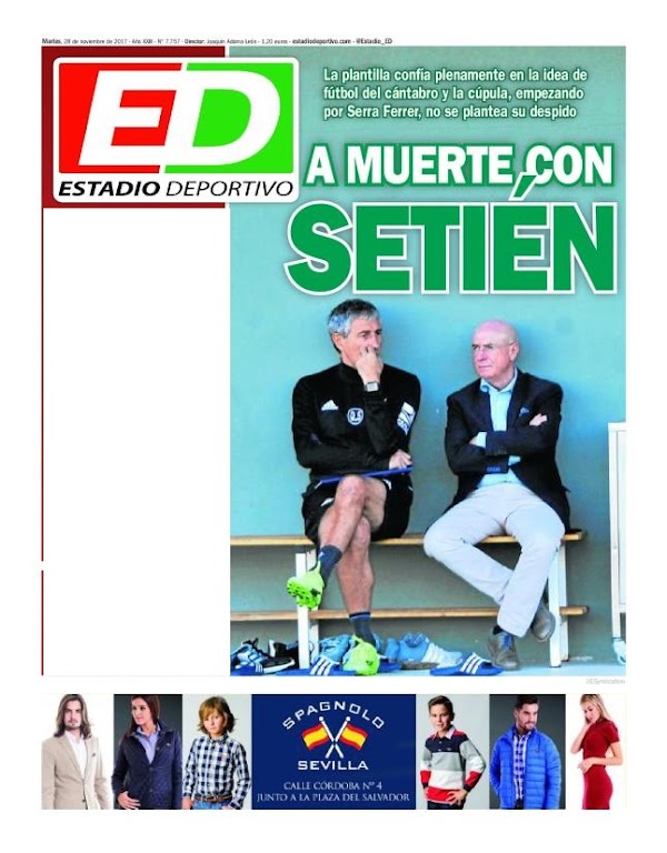 Betis, Estadio Deportivo: "A muerte con Setién"