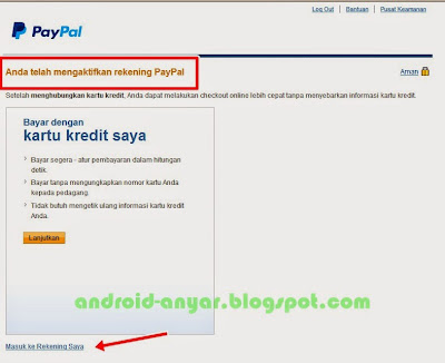 Cara mengaktifkan rekening payPal baru