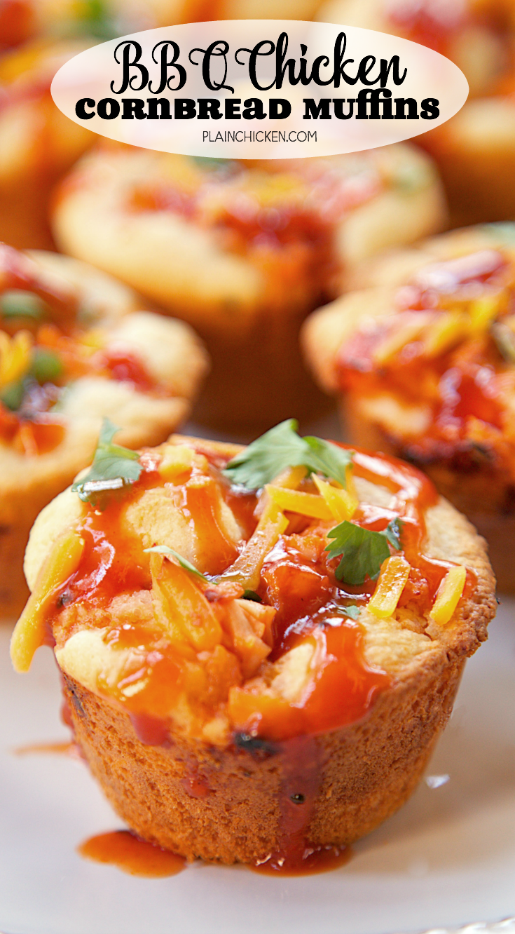 BBQ Chicken Cornbread Muffins Plain Chicken