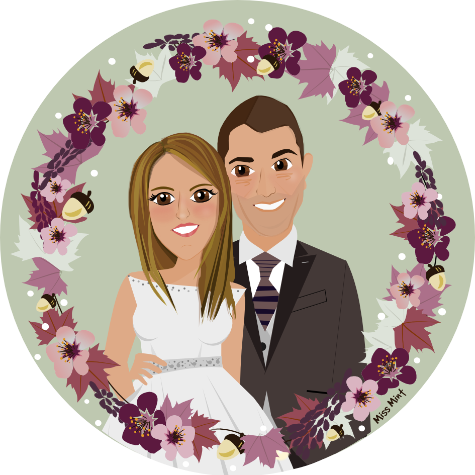 ilustraciones personalizadas para bodas