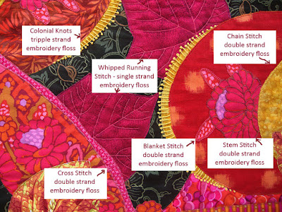 Robin Atkins, "Eclipse", embroidery embellishment, stitch identification