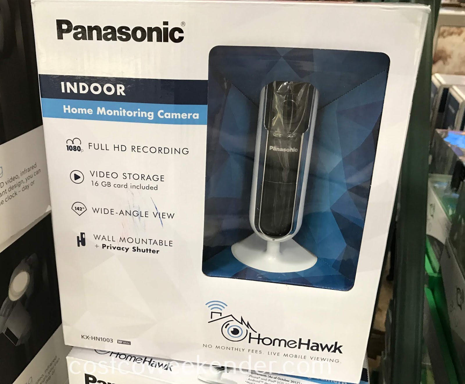 HomeHawk by Panasonic Indoor Home Monitoring Camera (KXHN1003W