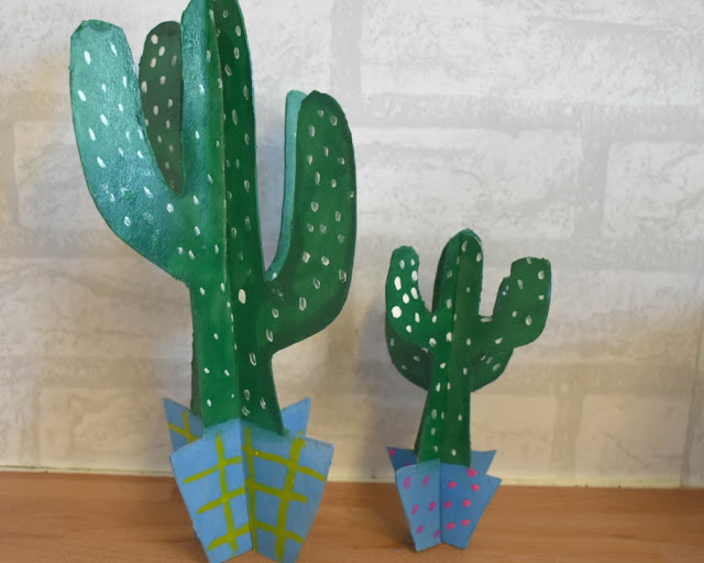 DIY Cardboard Cactus Whimsical Mumblings