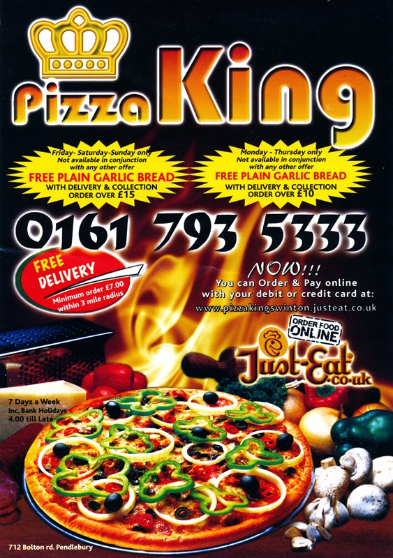 Museum of Takeaway Menu Art Pizza King Salford 2014