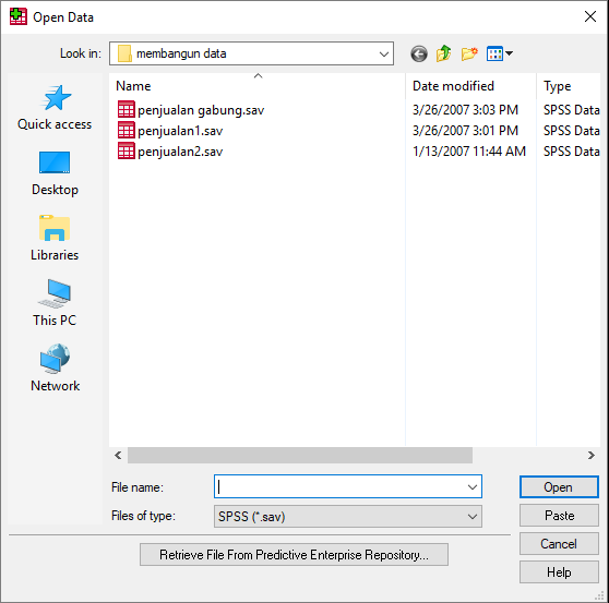 Membuka File Data SPSS Belajar SPSS