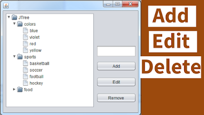 Add Edit Remove JTree Node Insert Update Delete JTree Node