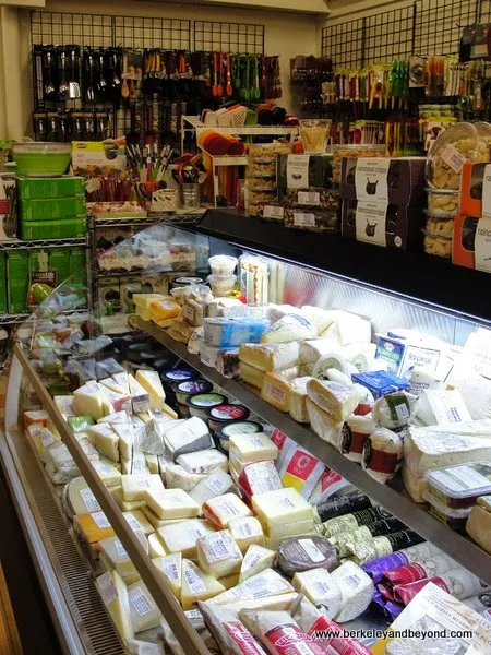 cheese case at Tess' Kitchen in Grass Valley, California