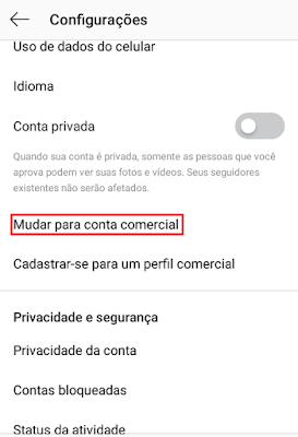 vender com uma conta comercial no instagram