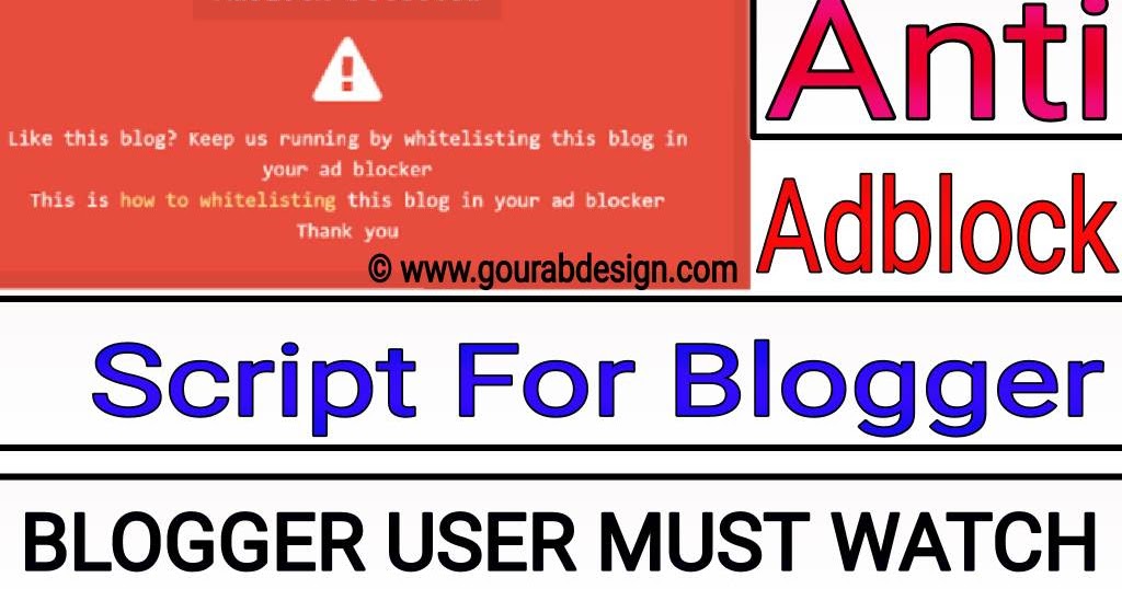 How To Install Latest Version Anti Adblock Killer Script In Blogger