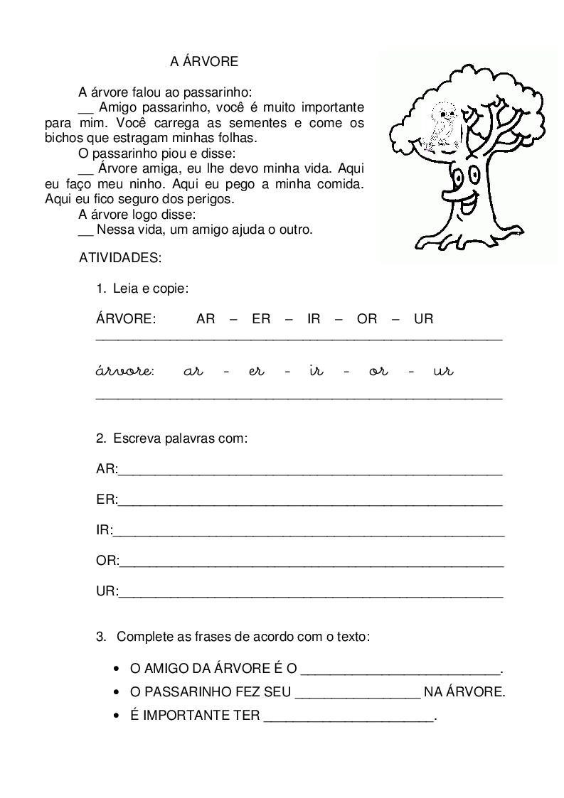 Atividades alfabetização e letramento, Palavras com