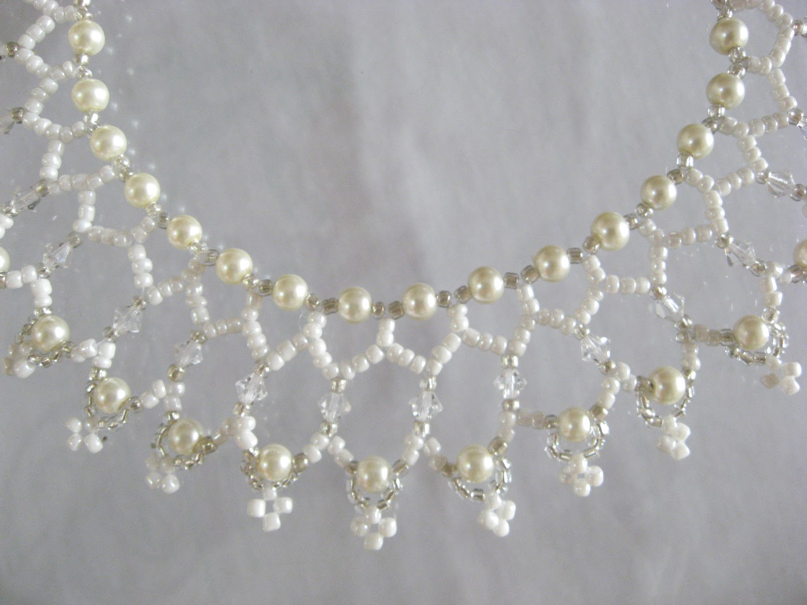 Trinketlabs : Royal Necklace with Pearl and Crystal Bicons
