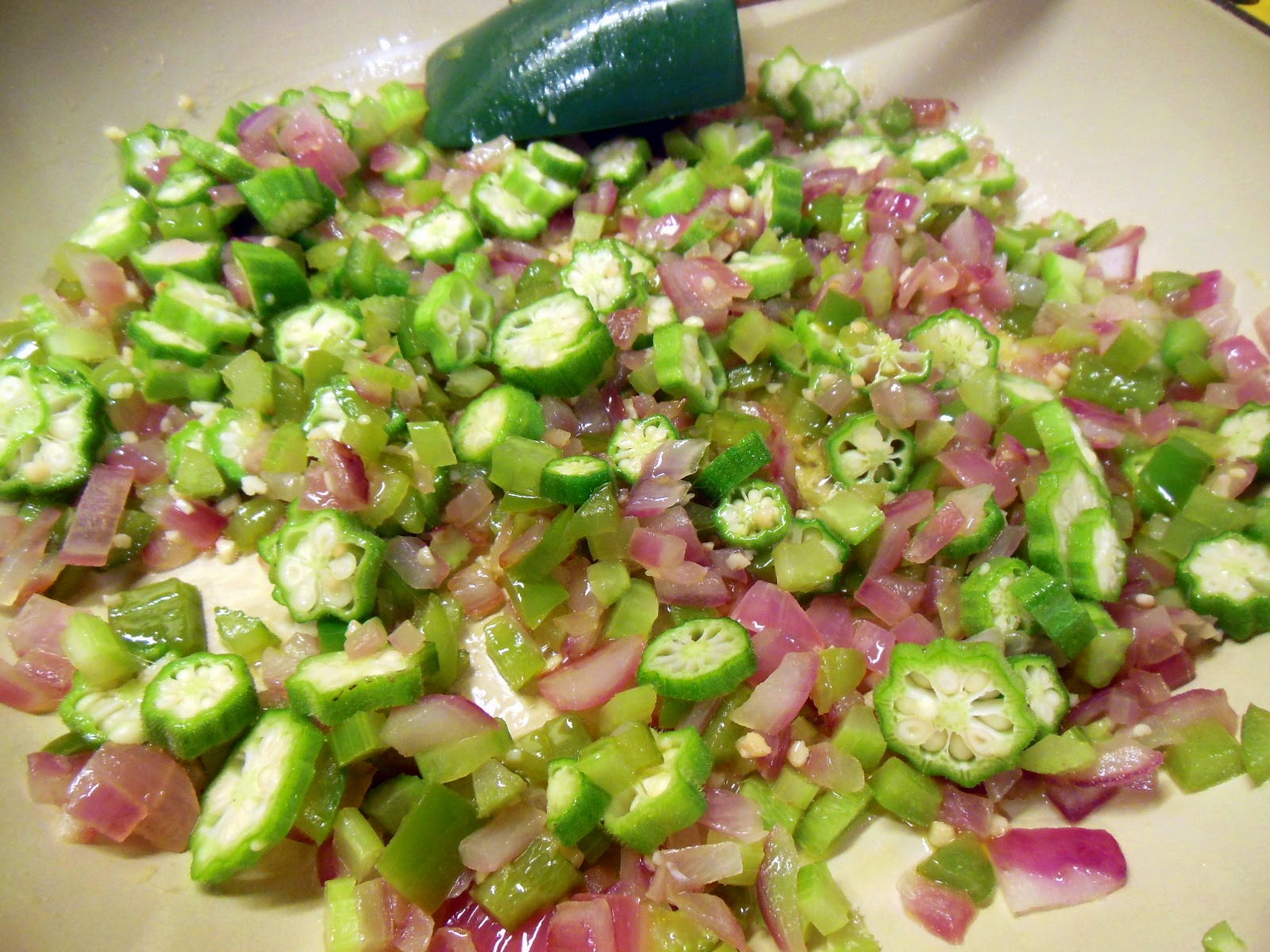Fleur de Lolly Creole Stewed Tomatoes, Okra & Shrimp over Rice