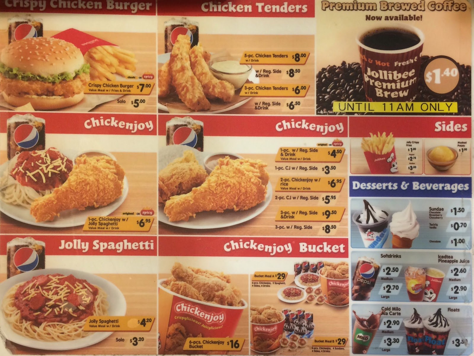 Jollibee (Jolly Spaghetti) Novena Square 2; Singapore Moonlit