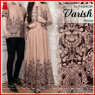 5PTH Jual Batik Couple Paris Three One Coklat Bj3005