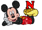 Alfabeto tintineante de Mickey Mouse recostado N. 