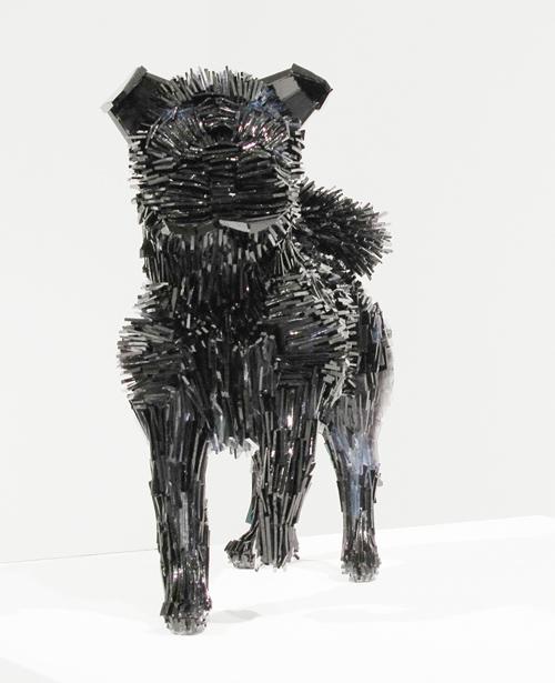 Marta-Klonowska-Animal-Glass-Shard-Sculpture-La-Marquesa-de-Pontejos-afte- Francisco-de Goya-1c