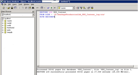 Retales de Sistemas y TI: Backups y restauraciones en SQL Server (IV ...