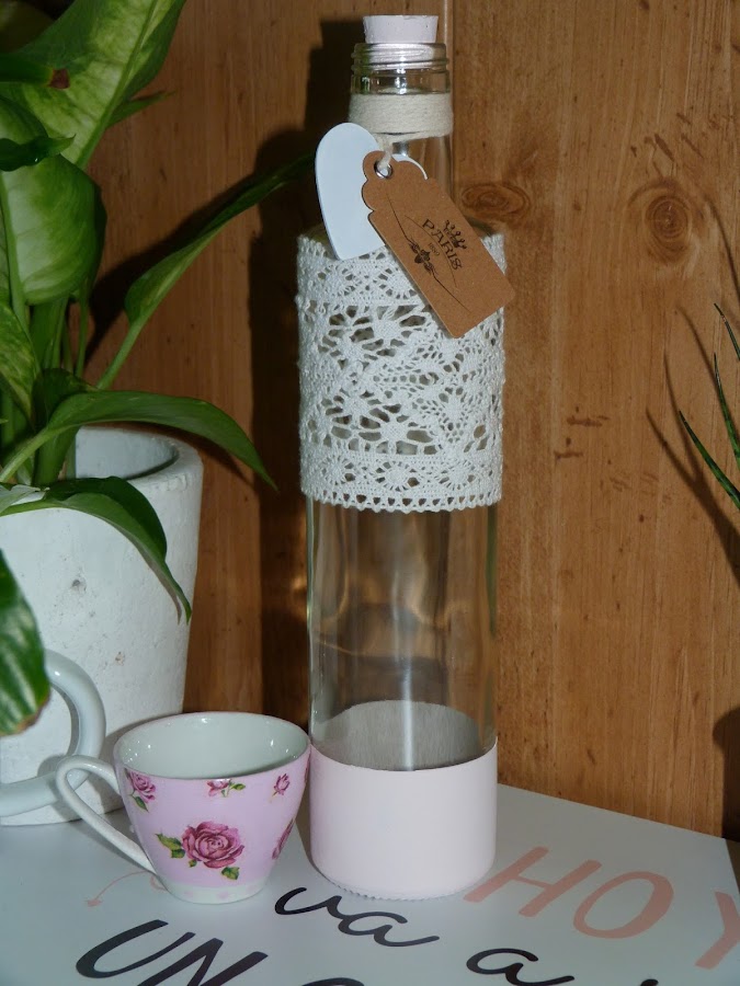 isabelvintage-vintage-botella-cristal-decorada-chalk paint