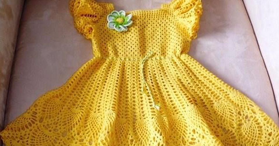 Beautiful dress yellow crochet. Beautiful is not it? share. kisses ...