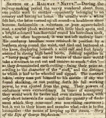 Sketch of a Railway "Navvy", 1859 (book extract)