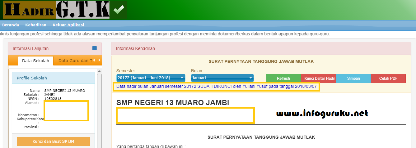 Ilmu Pengetahuan 5 Contoh Sptjm Sertifikasi Guru Doc