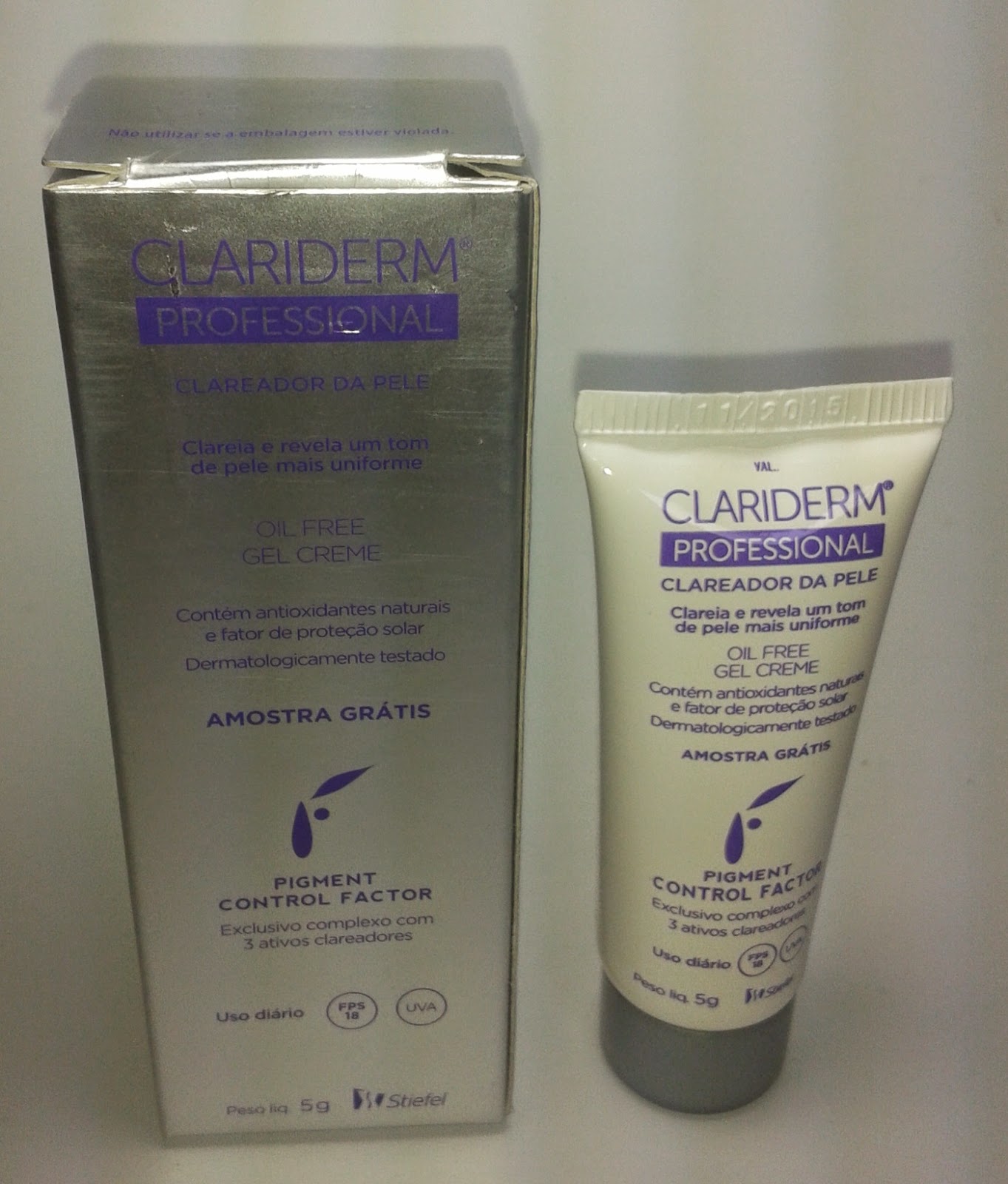 Miniaturas de Cosméticos e Amenities: Clariderm Professional clareador