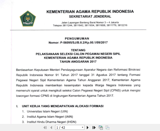 Hot Soal Cpns Kemenag 2019