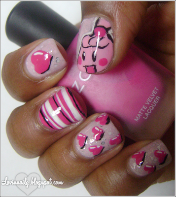 Revlon- Starry Pink and Pokemon nails