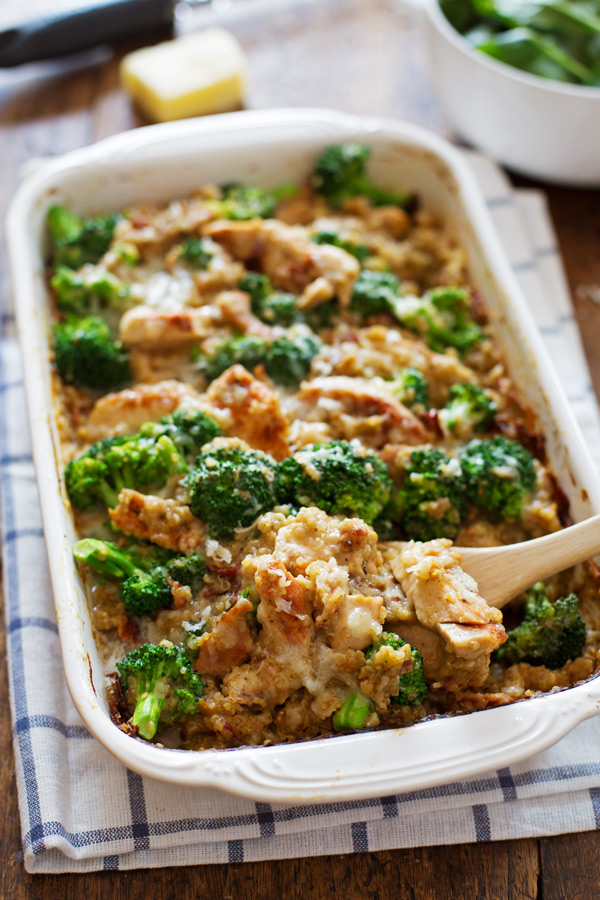 Casserole de brocoli au quinoa et au poulet crémeux Recettes Minceur