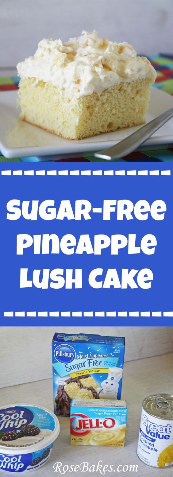 SUGAR-FREE PINEAPPLE LUSH CAKE