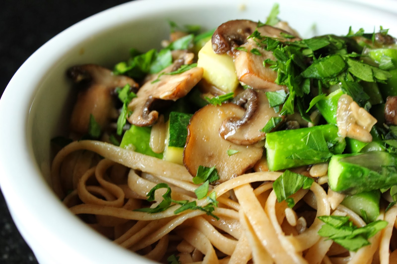 A Lunch of Whole Grain Noodles and Vegetables...