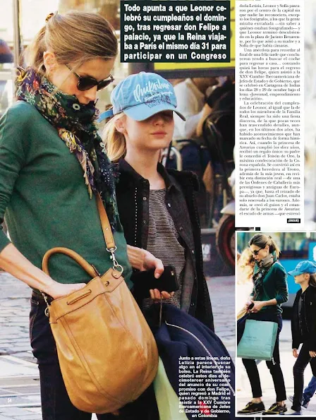 Queen Letizia, Princesses Leonor and Sofia were photographed during they were shopping in Madrid