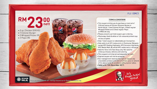 Print KFC Voucher Discount Set Meal Promo