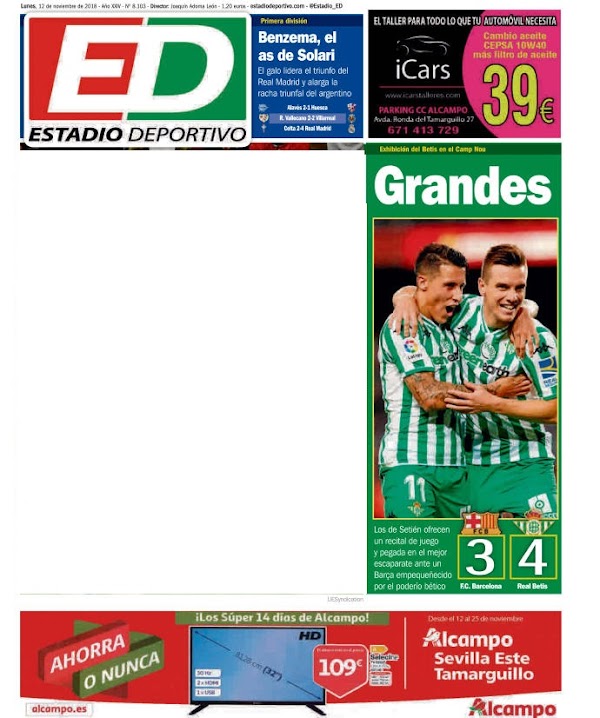 Betis, Estadio Deportivo: "Grandes"