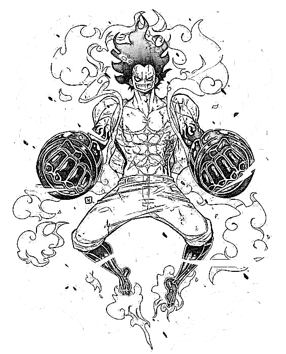 Luffy Gear 2 Coloring Pages Coloring Pages