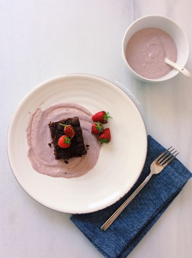 Brownie vegano alubias negras