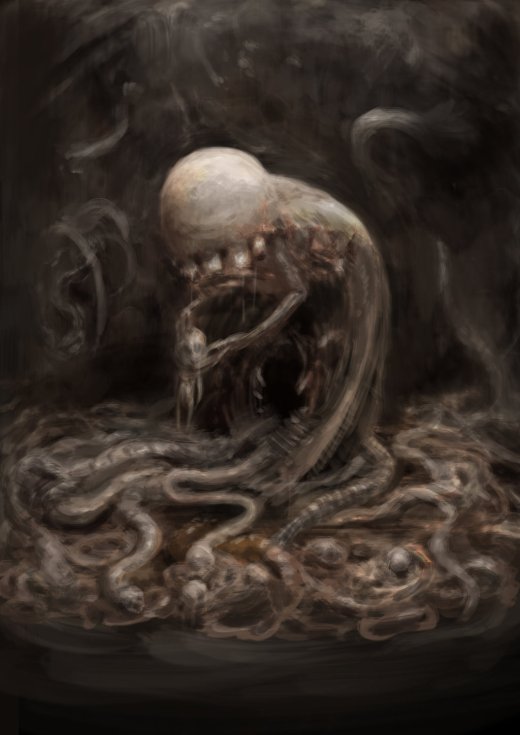A mistura de HR Giger e HP Lovecraft nas sombrias ilustrações de terror de Delic Saike Delic Saike deviantart artstation arte ilustrações sombrias terror infernal hp lovecraft hr giger