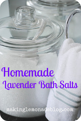 Homemade lavender bath salts