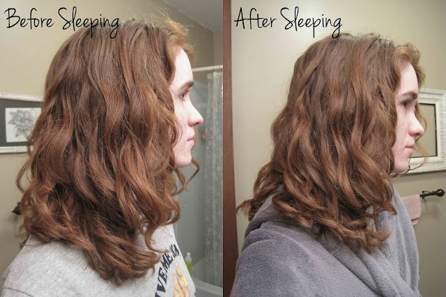 Notions of a Redhead: sleeping with curly hair: testing a