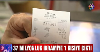 37 milyon liranın sahibi oldu 