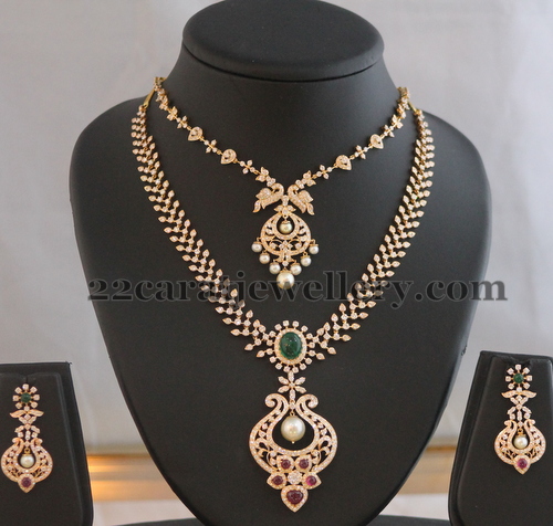 Peacock Diamond Set by Tanmai Jewels - Jewellery Designs