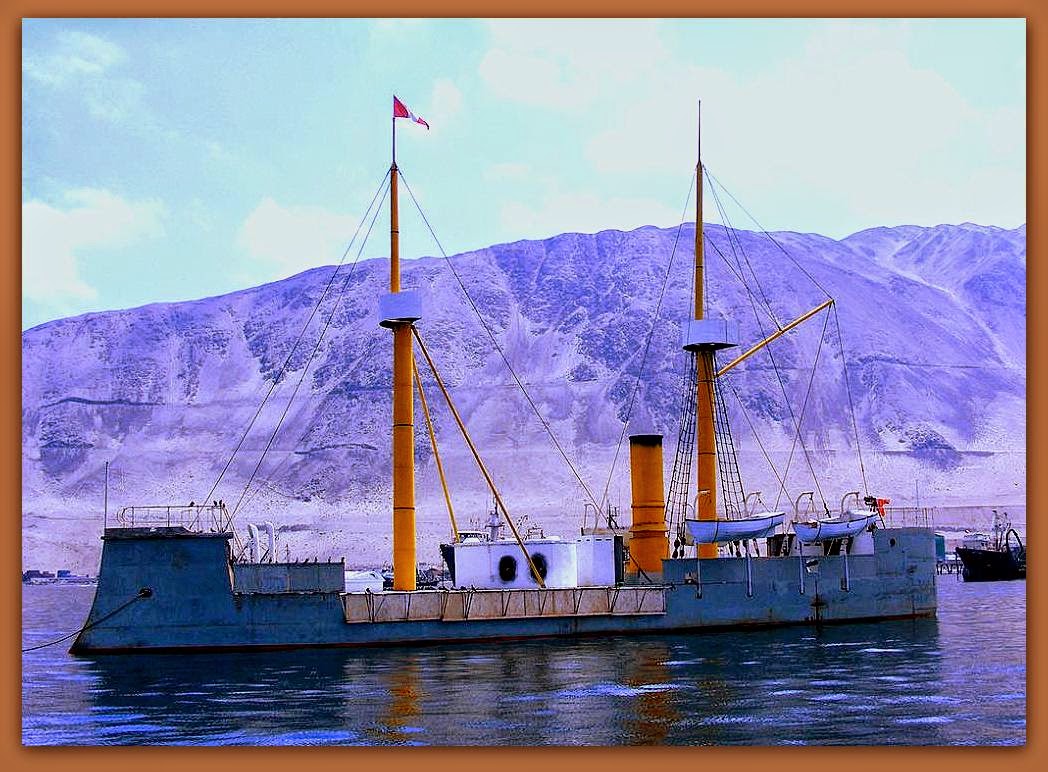 Cultura e Historia de Perú LO QUE QUEDO DEL BAP HUASCAR al concluir el