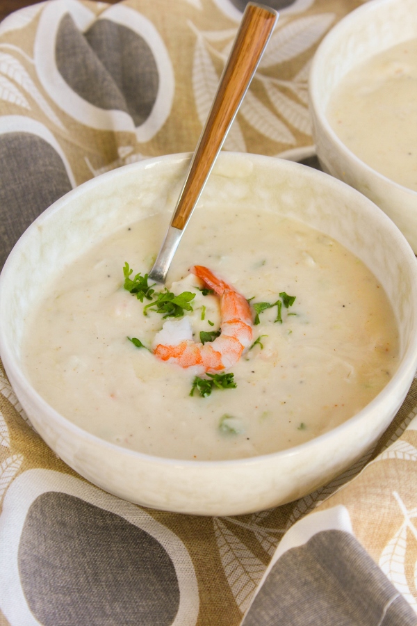 Rich, creamy, hearty and delicious, this Seafood Bisque is elegant enough for celebrations but also casual enough for a family meal. It's easy to make and can be on the table in about 30 minutes!