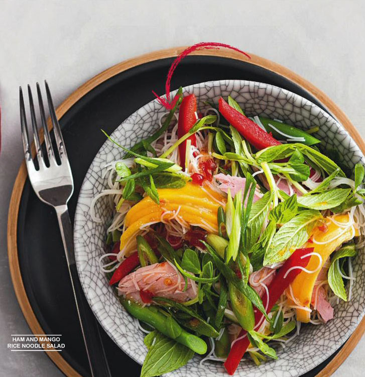 Ham and Mango Rice Noodle Salad Apt3D